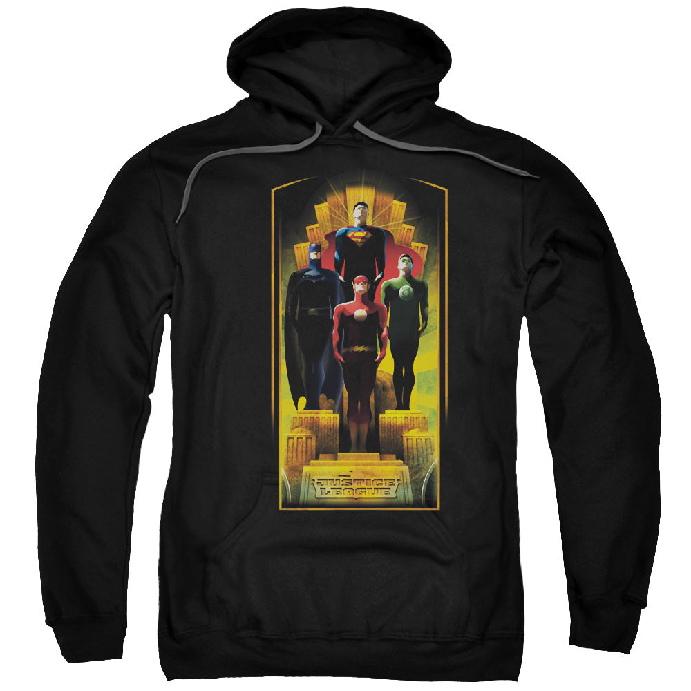 Justice League Deco Mens Hoodie Black