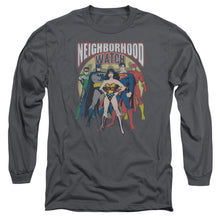 Load image into Gallery viewer, Jla Neighborhood Watch Mens Long Sleeve Shirt Charcoal Officially Licensed