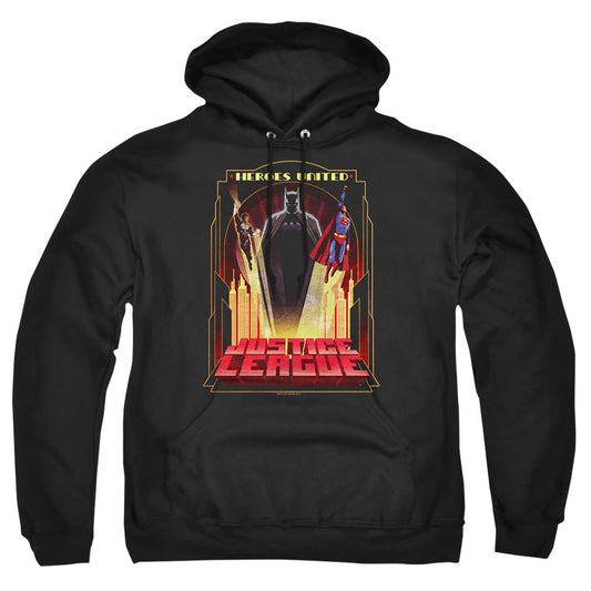 Justice League Of America Heroes United Mens Hoodie Black