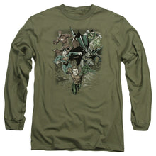 Load image into Gallery viewer, Jla Spacing Out Mens Long Sleeve Shirt Military Green Officially Licensed