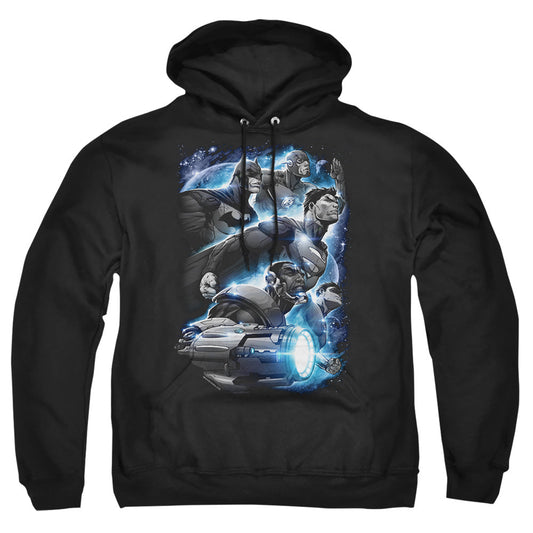 Justice League Of America Atmospheric Mens Hoodie Black