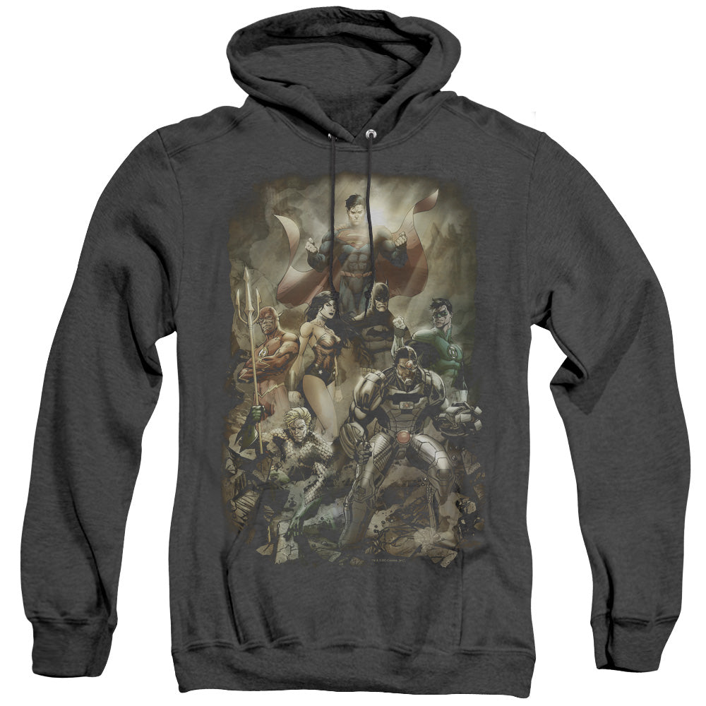 Justice League Aftermath Heather Mens Hoodie Black