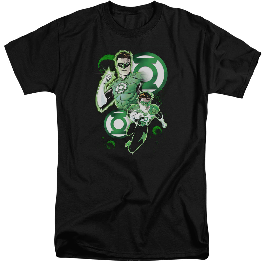 Justice League Gl in Action Mens Tall T Shirt Black