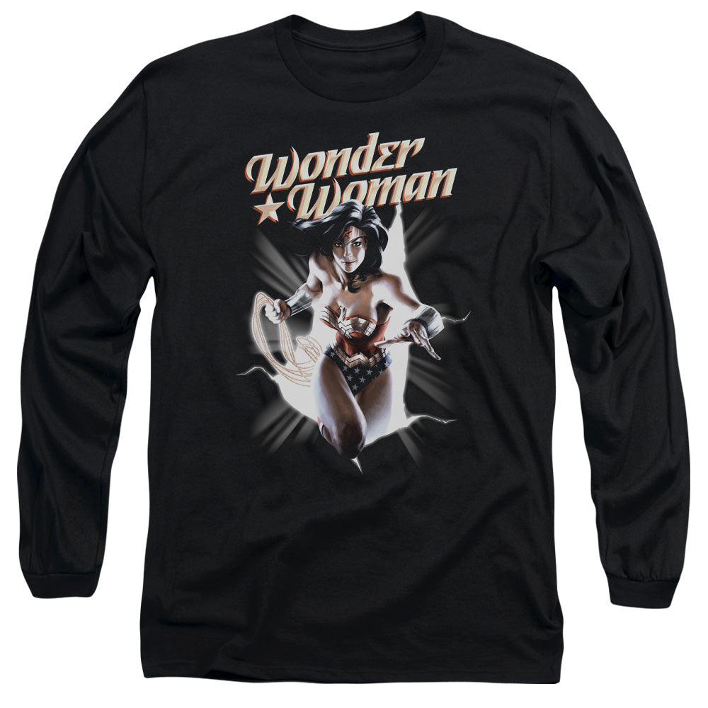 Justice League Ww Break Out Mens Long Sleeve Shirt Black