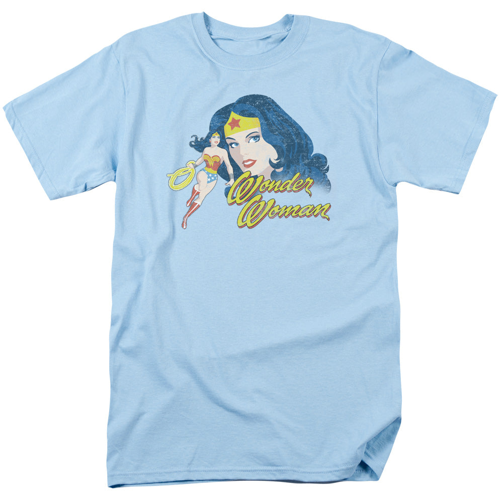 Justice League Of America Portrait Mens T Shirt Light Blue
