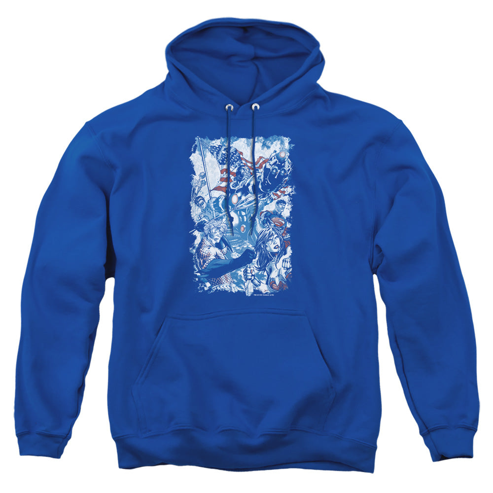 Justice League Of America American Justice Mens Hoodie Royal