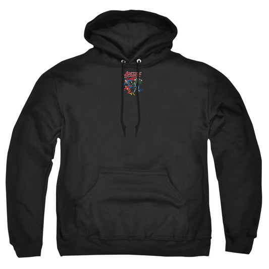 Justice League Of America Pixel League Mens Hoodie Black
