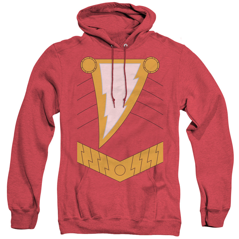 Justice League Shazam Heather Mens Hoodie Red