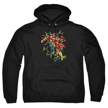 Load image into Gallery viewer, Justice League Of America Flash Symbol Knockout Mens Hoodie Black