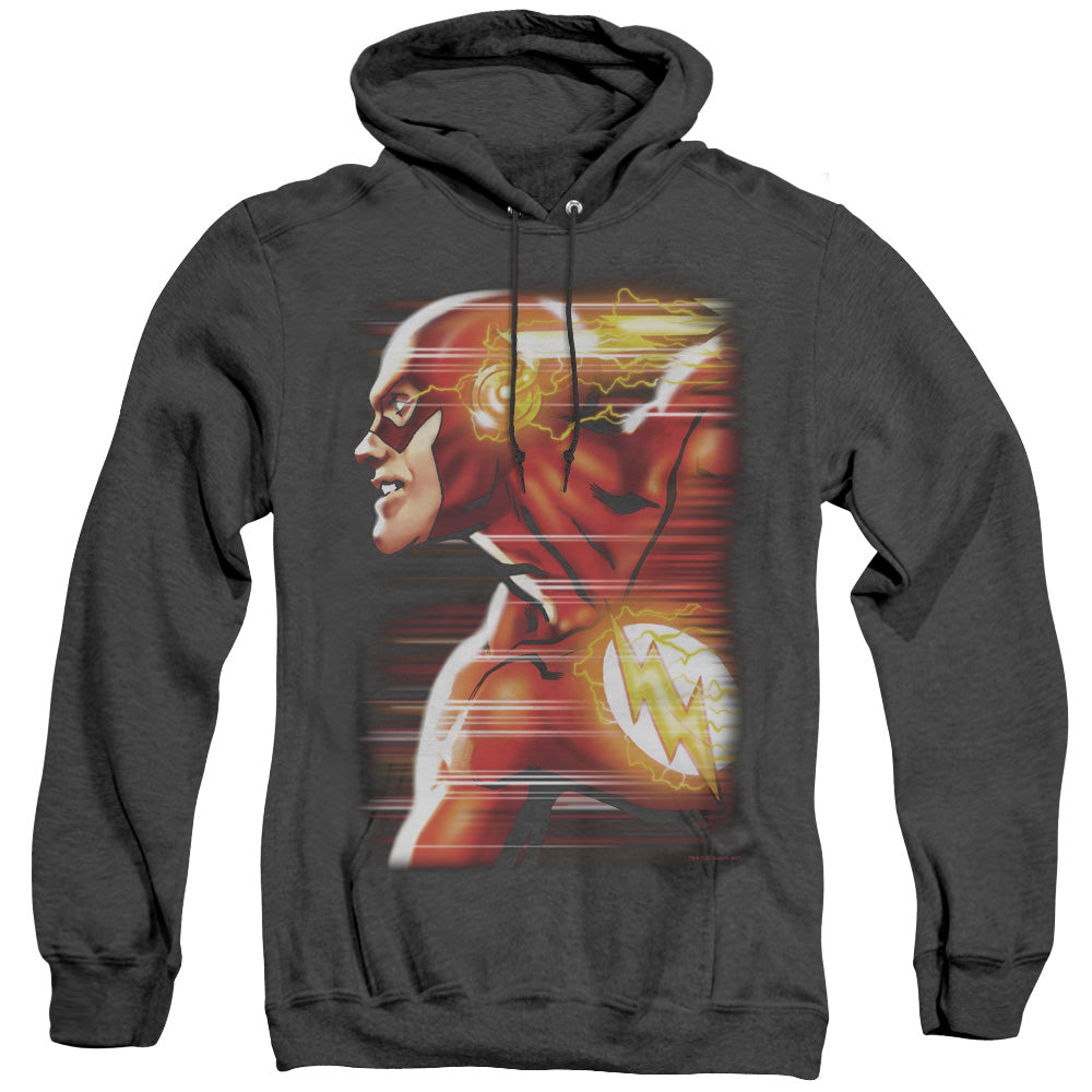 Justice League Speed Head Heather Mens Hoodie Black