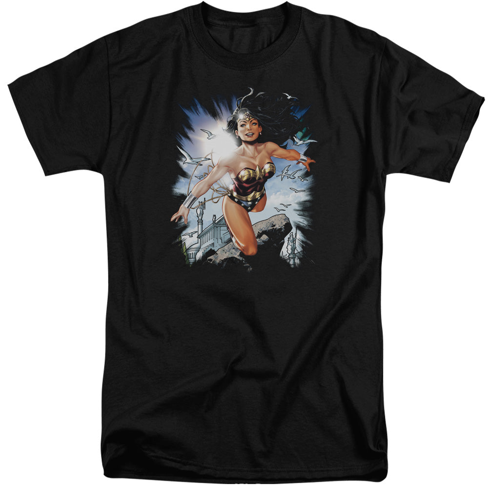 Justice League of Themyscira Mens Tall T Shirt Black