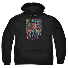 Load image into Gallery viewer, Justice League Of America New Justice League Of America Panels Mens Hoodie Black