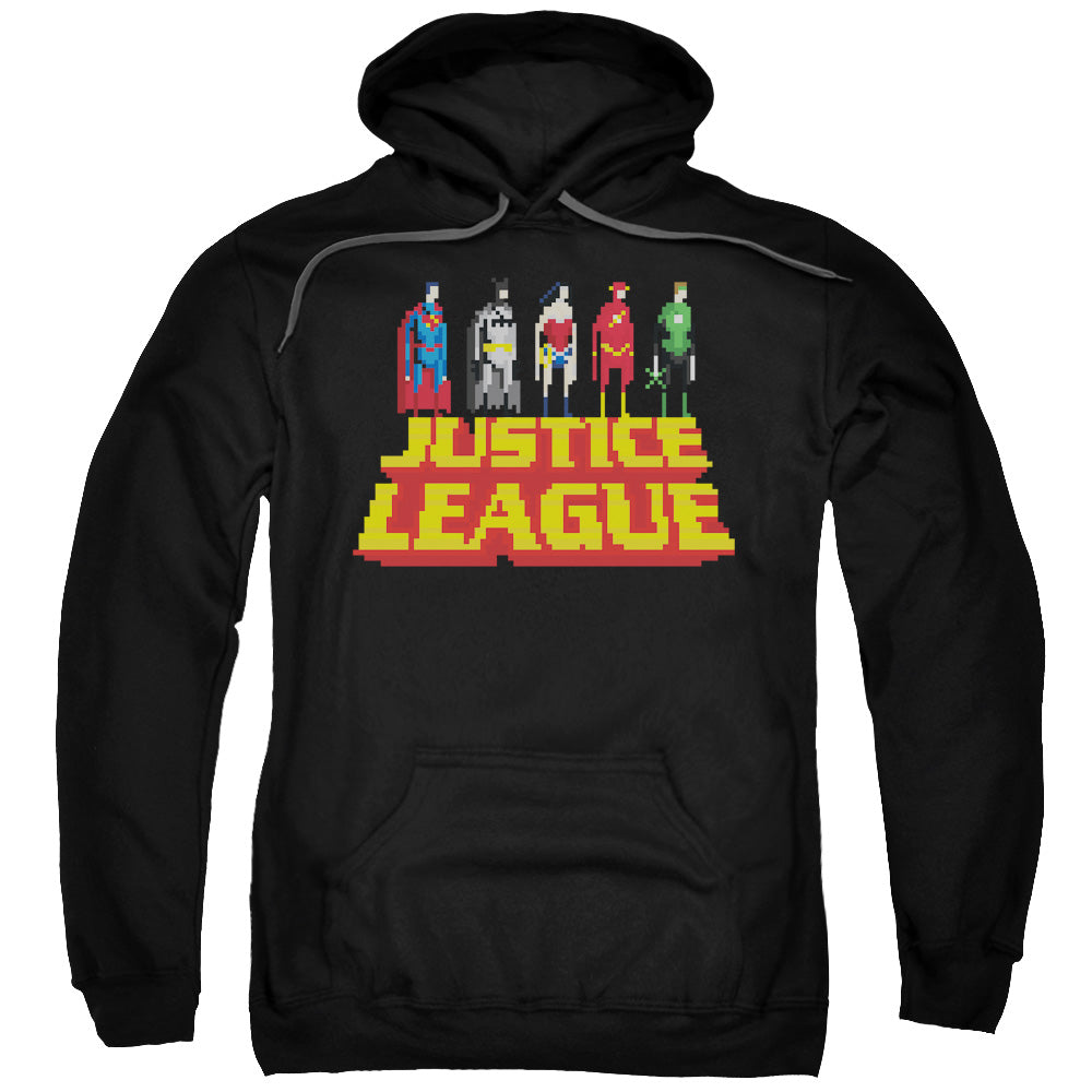 Justice League Standing Above Mens Hoodie Black
