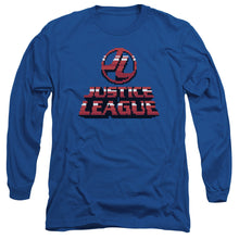 Load image into Gallery viewer, Justice League Of America 8 Bit Justice League Of America Mens Long Sleeve Shirt Royal Blue