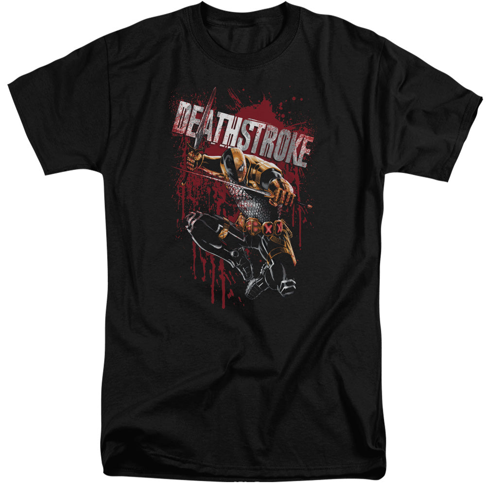 Justice League Blood Splattered Mens Tall T Shirt Black