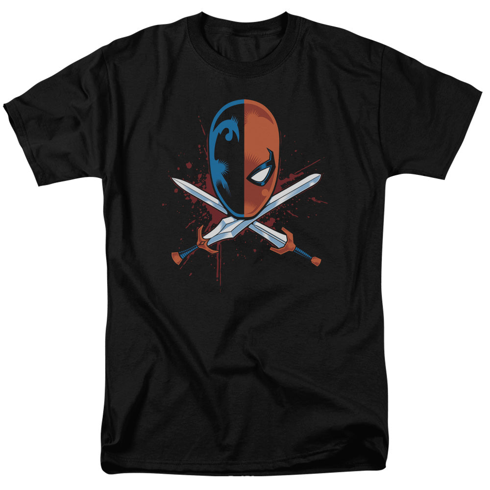 Justice League Of America Crossed Swords Mens T Shirt Black