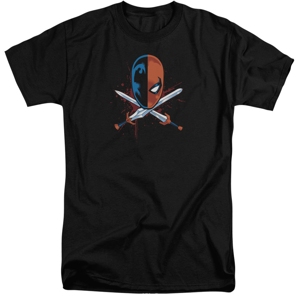 Justice League Crossed Swords Mens Tall T Shirt Black