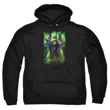 Load image into Gallery viewer, Justice League Of America Power Burst Mens Hoodie Black