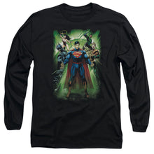 Load image into Gallery viewer, Jla Power Burst Mens Long Sleeve Shirt Black Officially Licensed