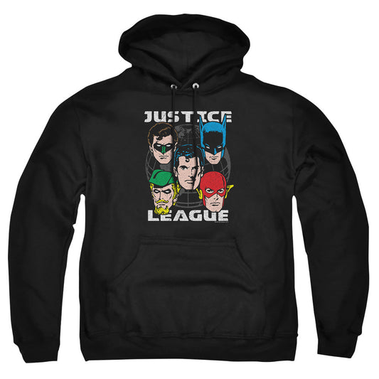 Justice League Of America Head Of States Mens Hoodie Black