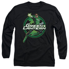 Load image into Gallery viewer, Jla Lantern Glow Mens Long Sleeve Shirt Black Officially Licensed