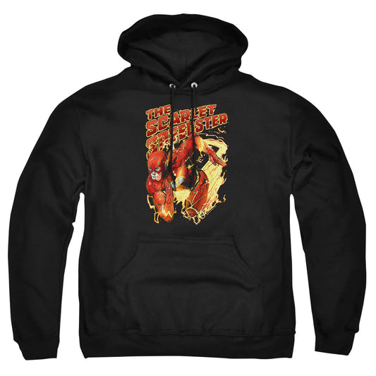 Justice League Of America Scarlet Speedster Mens Hoodie Black