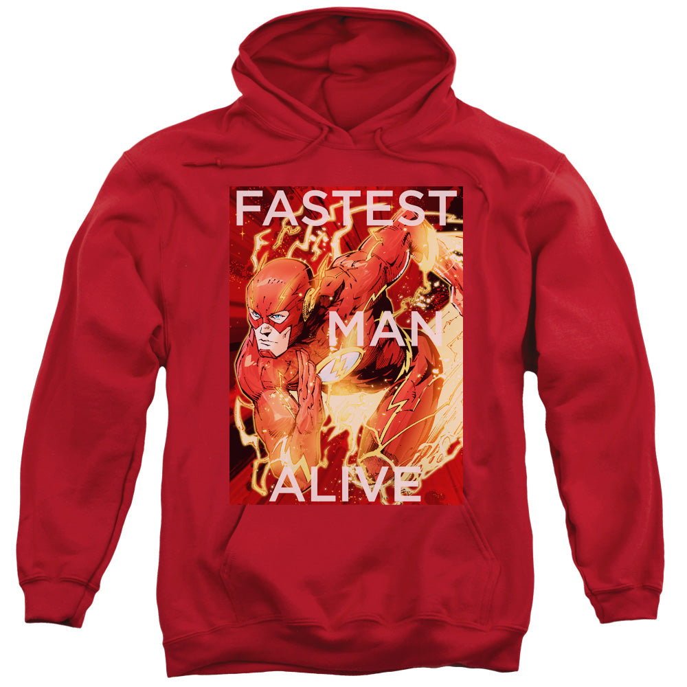 Justice League Fastest Man Alive Mens Hoodie Red