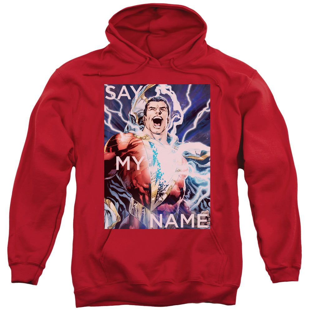 Justice League Say My Name Mens Hoodie Red