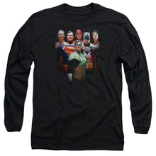Load image into Gallery viewer, Jla Roll Call Mens Long Sleeve Shirt Black Officially Licensed