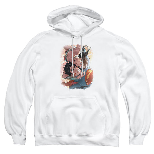 Justice League Of America Love Birds Mens Hoodie White