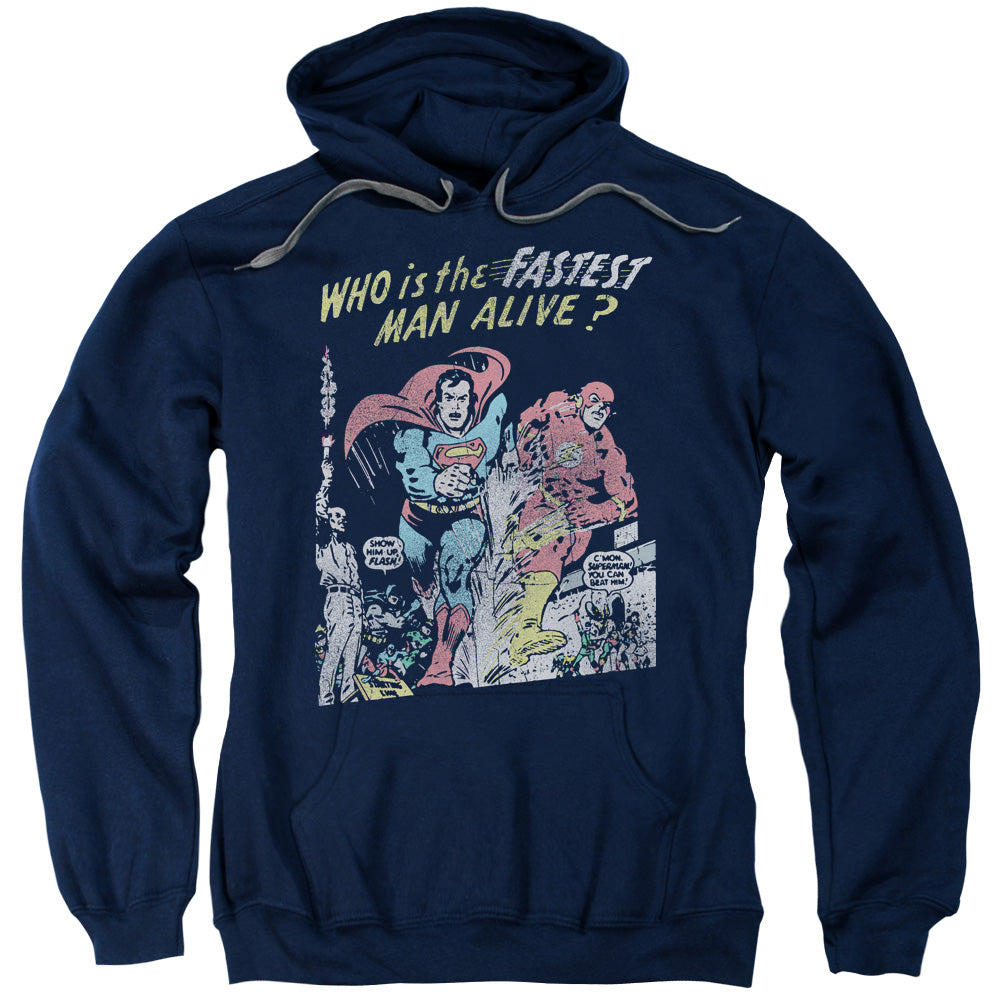 Justice League Fastest Man Mens Hoodie Navy Blue
