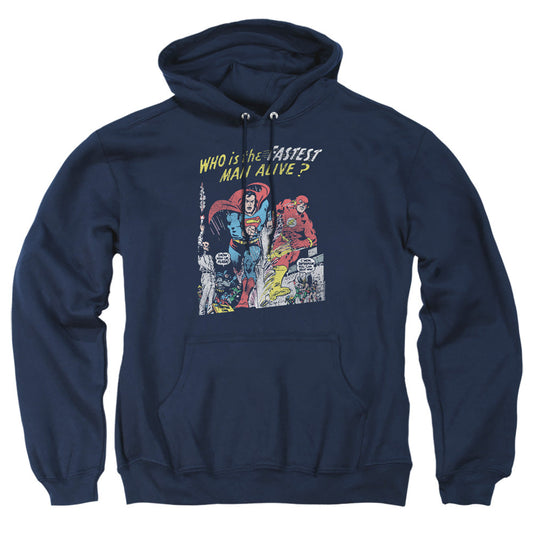 Justice League Of America Fastest Man Mens Hoodie Navy