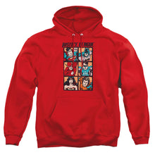 Load image into Gallery viewer, Justice League Of America Rough Panels Mens Hoodie Red