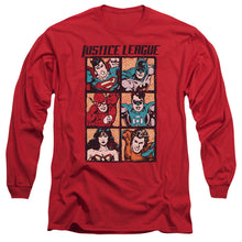 Load image into Gallery viewer, Jla Rough Panels Mens Long Sleeve Shirt Red Officially Licensed