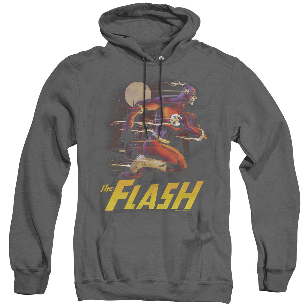 Justice League City Run Heather Mens Hoodie Black