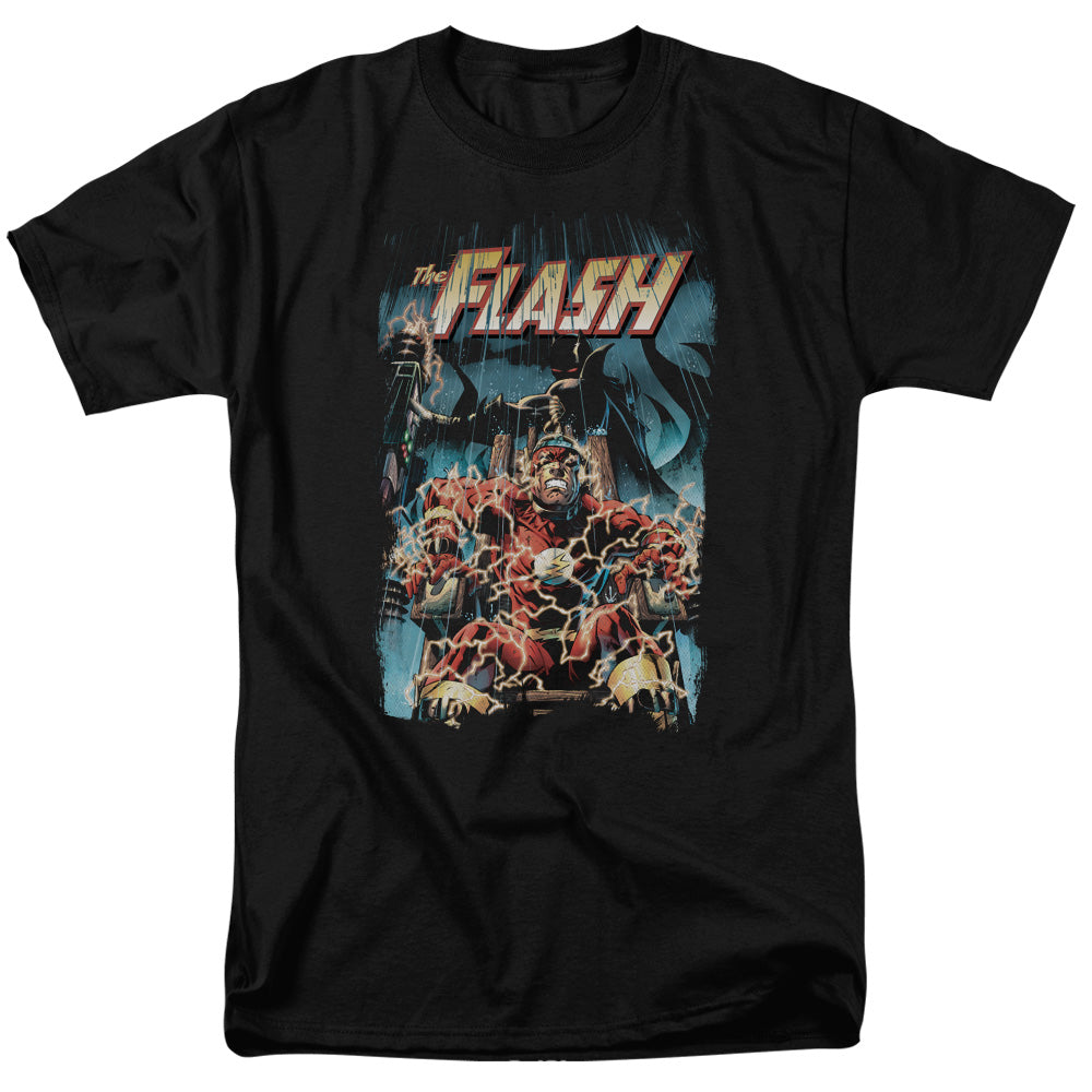 Justice League Of America Electric Chair Mens T Shirt Black