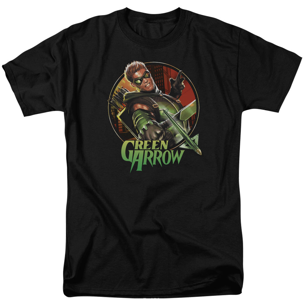 Justice League Of America Sunset Archer Mens T Shirt Black