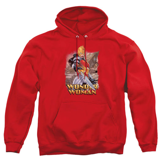 Justice League Of America Wonder Woman Mens Hoodie Red