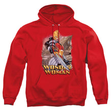 Load image into Gallery viewer, Justice League Of America Wonder Woman Mens Hoodie Red