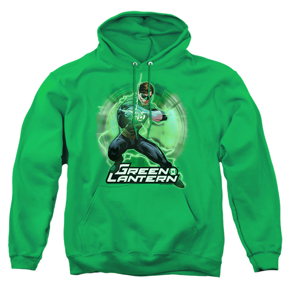 Justice League Of America Spin Mens Hoodie Kelly Green