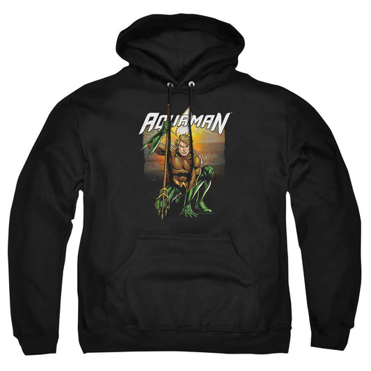 Justice League Of America Beach Sunset Mens Hoodie Black