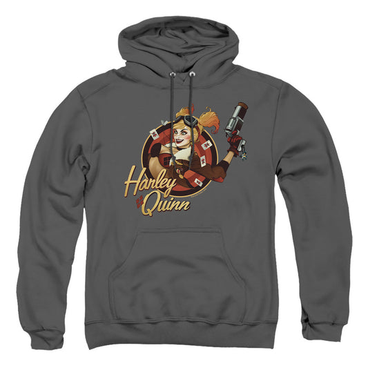 Justice League Of America Harley Bomber Mens Hoodie Charcoal