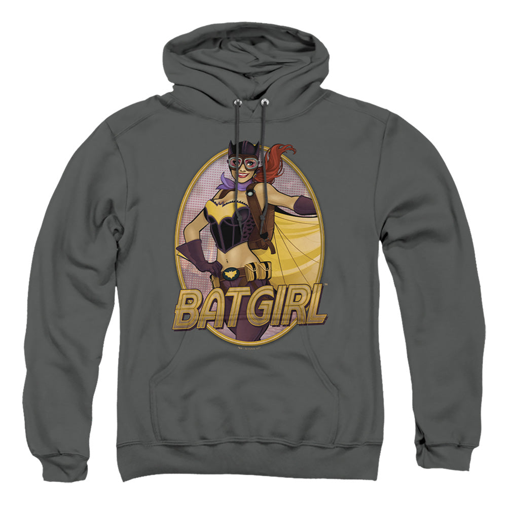 Justice League Of America Batgirl Bombshell Mens Hoodie Charcoal