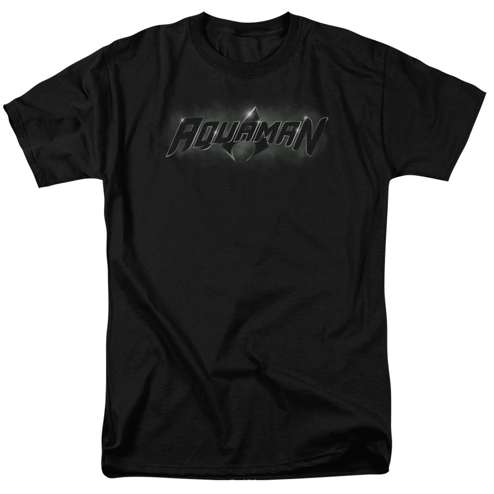 Justice League Of America Aquaman Title Mens T Shirt Black