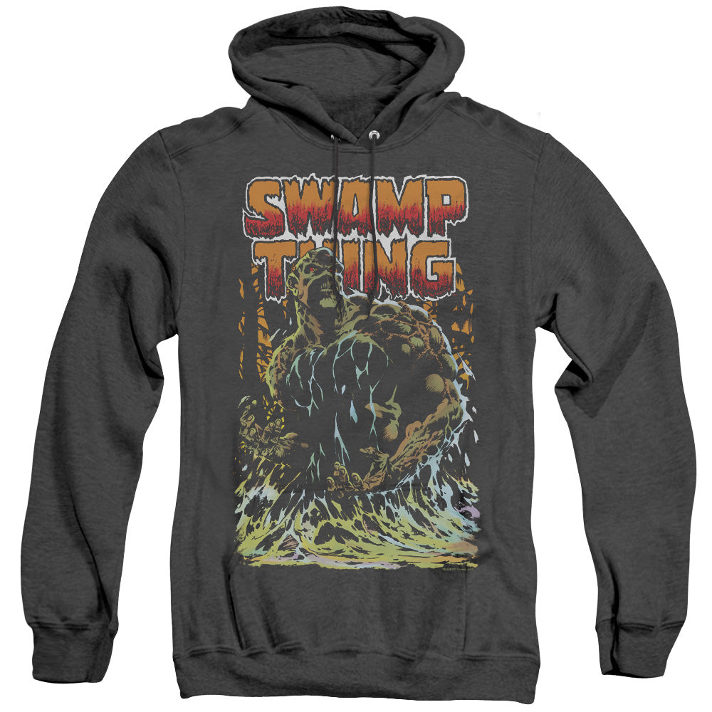 Justice League Of America Swamp Thing Heather Mens Hoodie Black