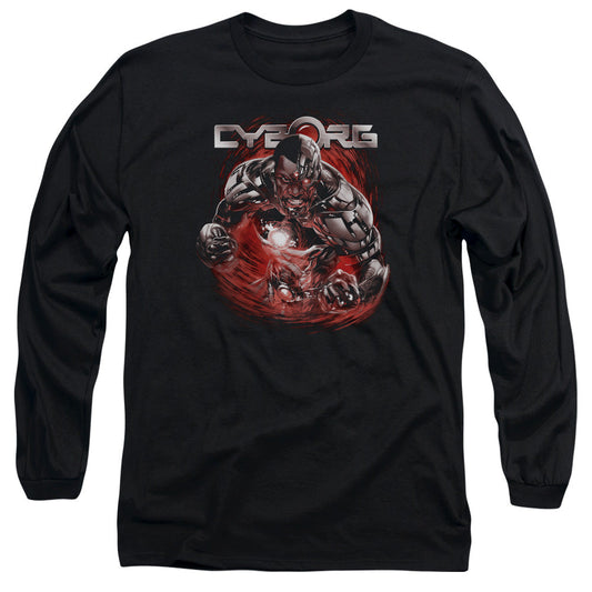 Jla Engaged Mens Long Sleeve Shirt Black Officially Licensed
