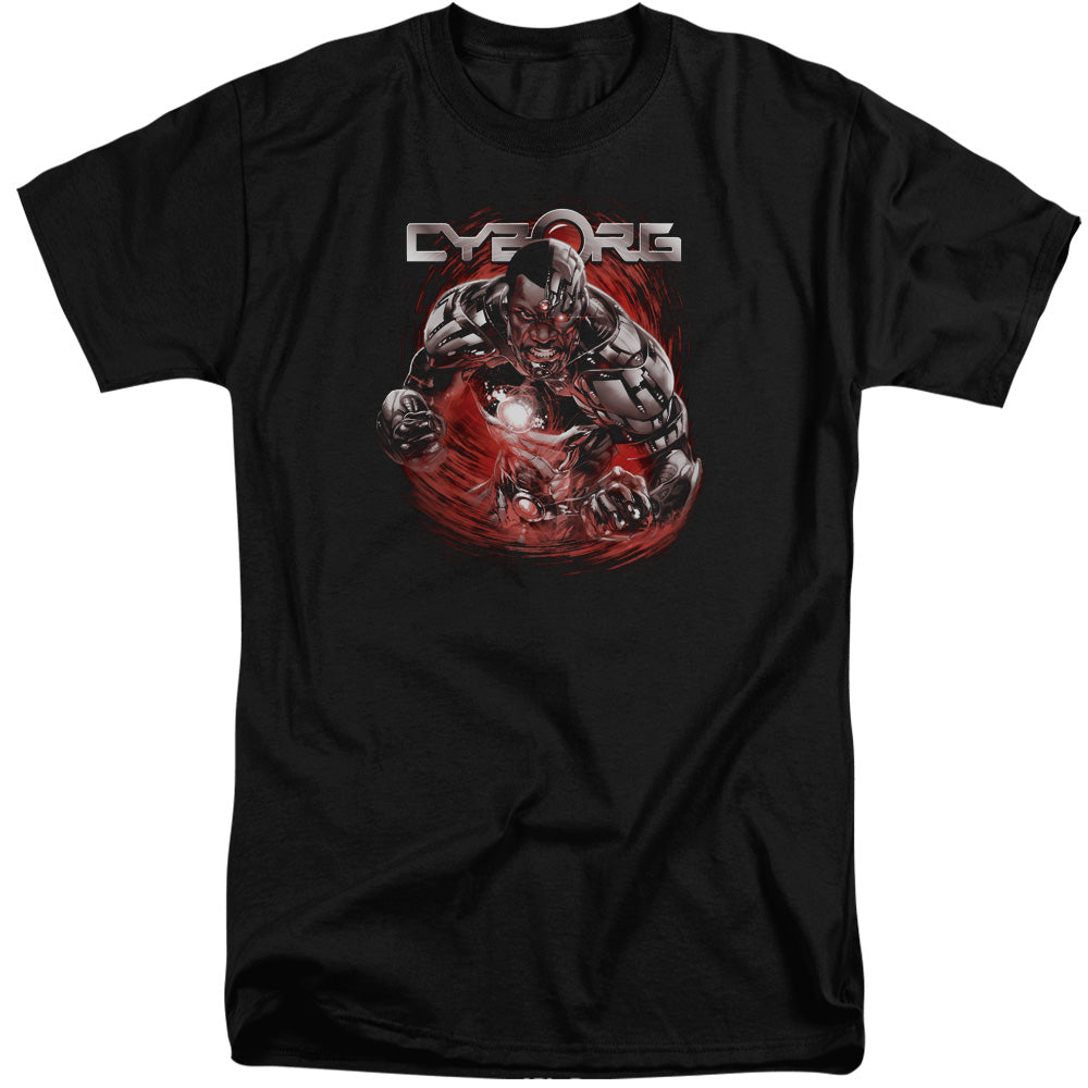 Justice League Engaged Mens Tall T Shirt Black