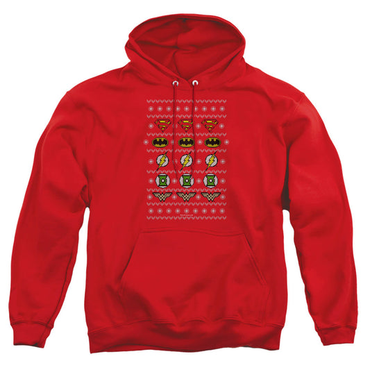 Justice League Of America Justice Shields Christmas Sweater
Mens Hoodie Red