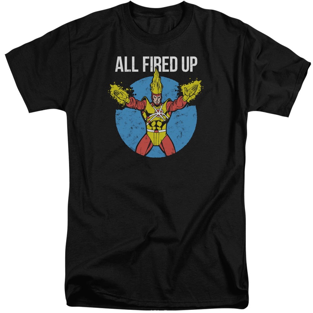 Justice League Firestorms Party Mens Tall T Shirt Black