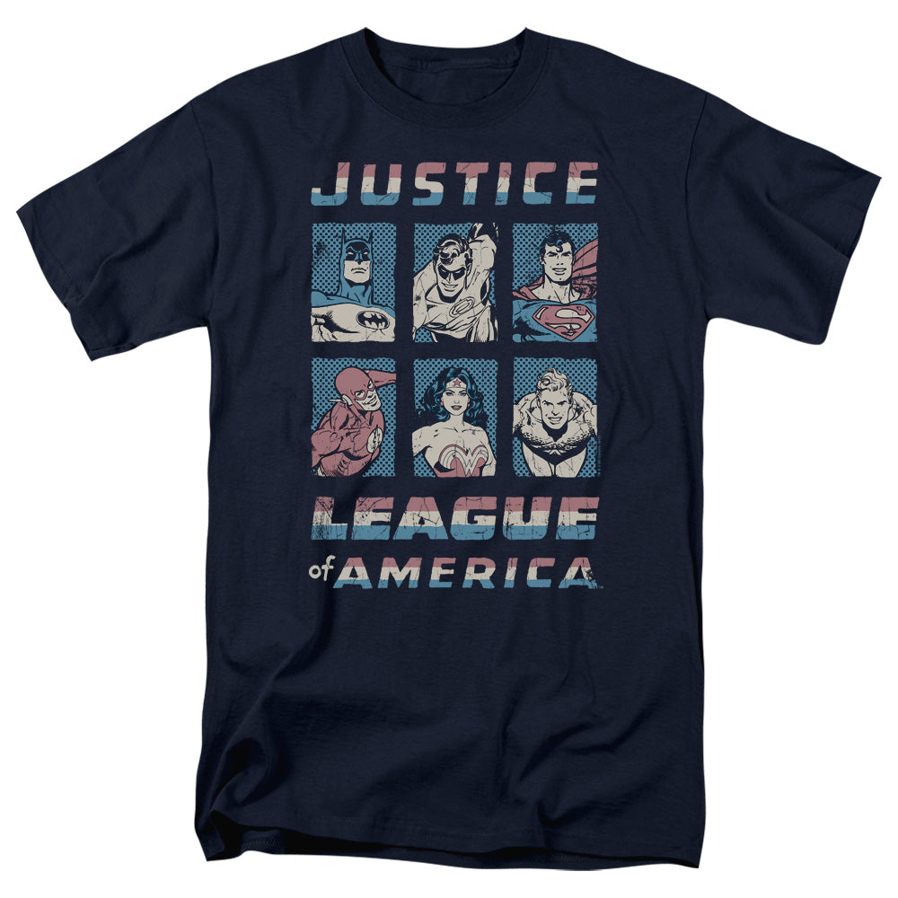 Justice League Of America American League Mens T Shirt Navy